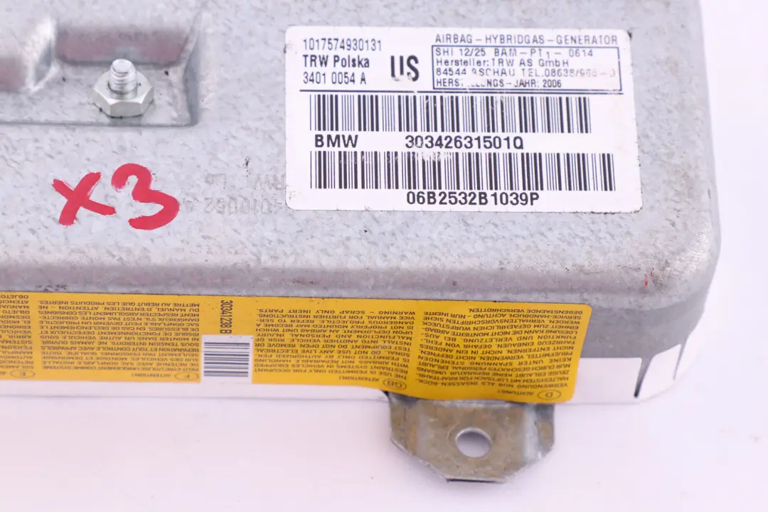 Módulo Aire Puerta Lado Pasajero Delantero Izquierdo para BMW X3 E83 LCI con número de pieza 3426315 BMW X3 E83 LCI Módulo Aire Puerta Lado Pasajero Delantero Izquierdo - SKU 3426315 - Número de pieza 3426315