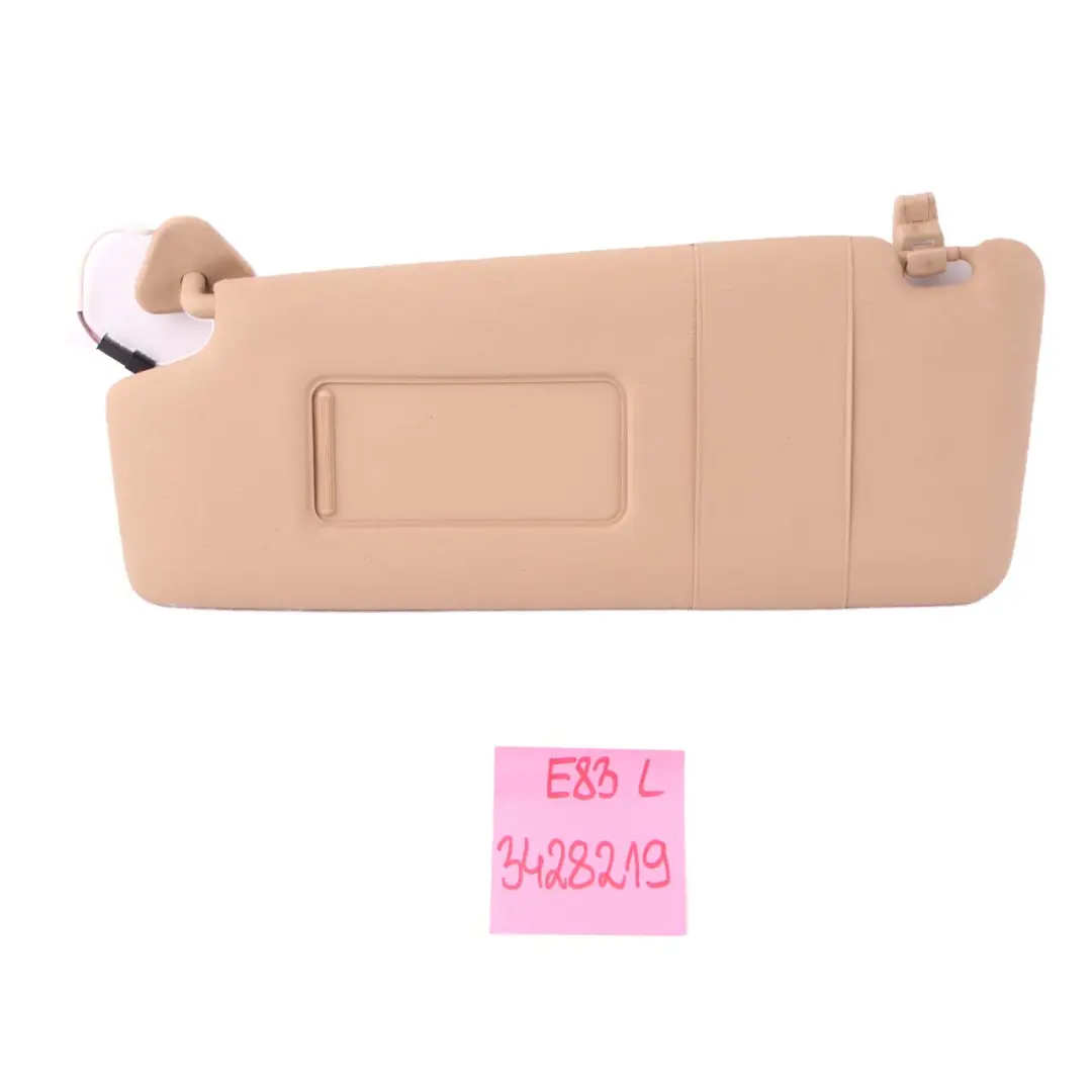 Specchietto Parasole Illuminato Sinistro Copertura Sabbia Beige per BMW X3 E83 LCI con numero di parte 3428219 BMW X3 E83 LCI Specchietto Parasole Illuminato Sinistro Copertura Sabbia Beige - SKU 3428219 - Numero di parte 3428219