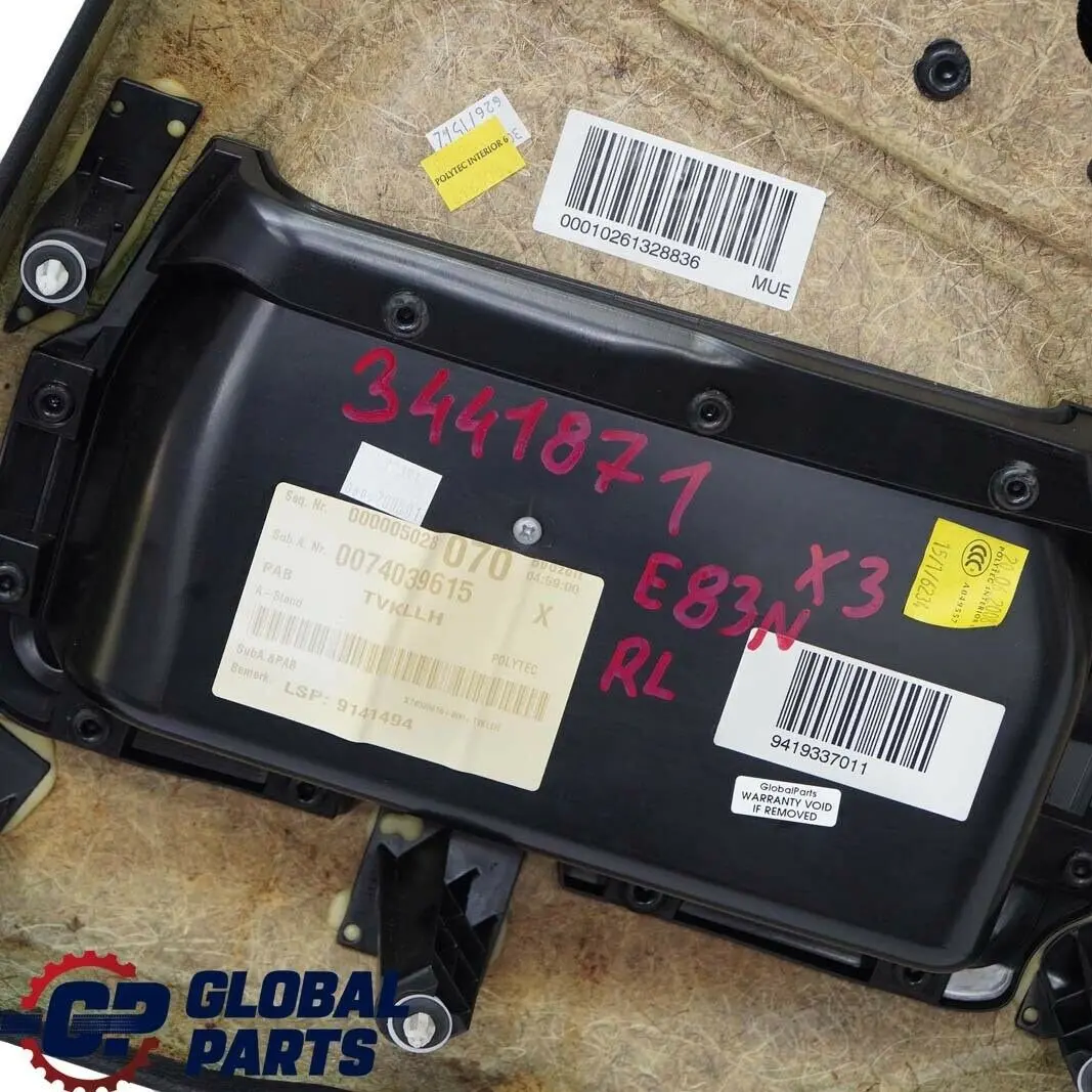 BMW X3 E83 LCI Pannello Porta Tessuto Posteriore Sinistra Twill Antracite - SKU 3441871 - Numero di parte 3441871