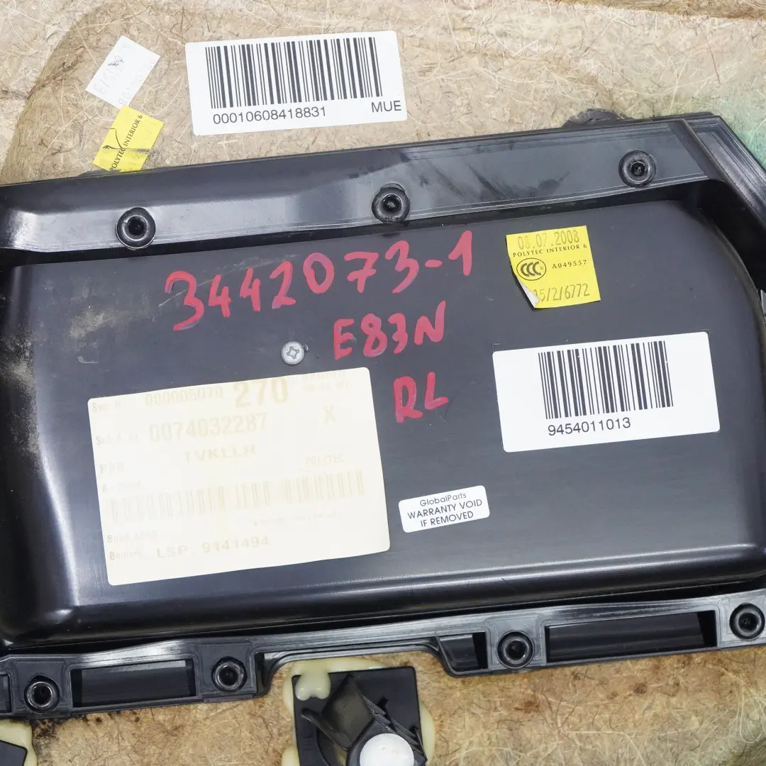 Door Card BMW X3 E83 LCI Rear Left N/S Lining Trim Cover Leather Black Beige to with Part number 3442073 Door Card BMW X3 E83 LCI Rear Left N/S Lining Trim Cover Leather Black Beige - SKU 3442073-1 - Part number 3442073