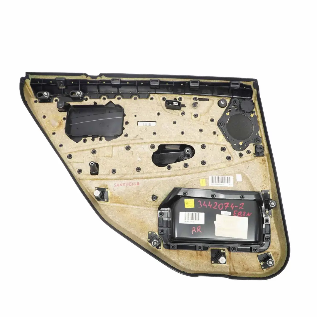 BMW X3 E83 LCI Tarjeta de Puerta Derecha Embellecedor Tapa Cuero Negro Beige - SKU 3442074-2 - Número de pieza 3442074