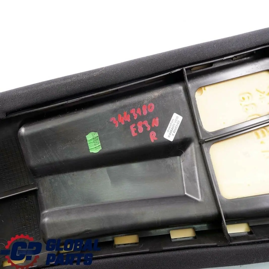 BMW E83 LCI Asiento Trasero Derecho Panel Lateral Negro Antracita 3330438 - SKU 3443180 - Número de pieza 3443180