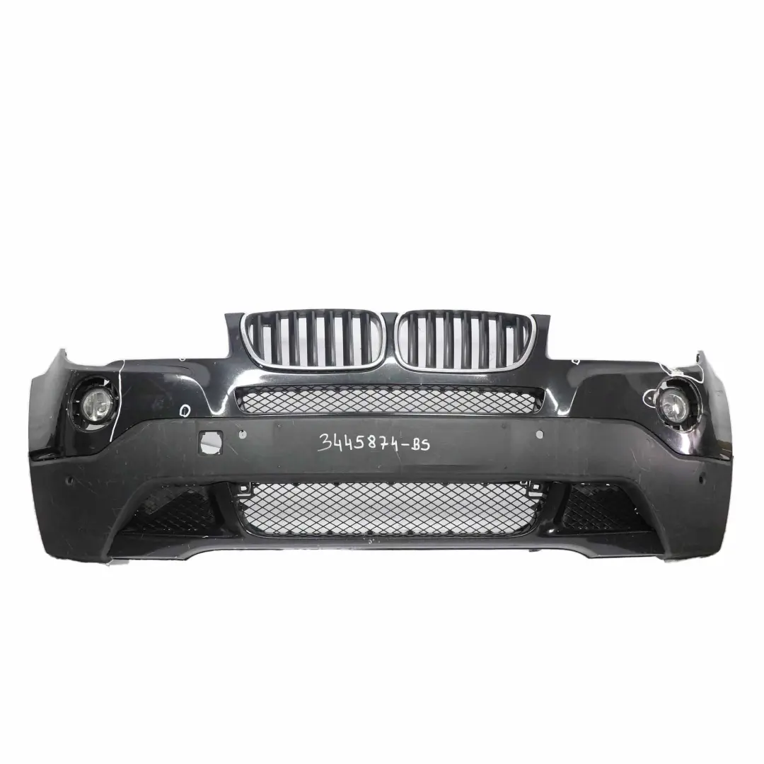 Front Bumper BMW X3 E83 LCI Complete Trim Panel PDC Black Sapphire Metallic 475 to with Part number 3445874 Front Bumper BMW X3 E83 LCI Complete Trim Panel PDC Black Sapphire Metallic 475 - SKU 3445874-BS - Part number 3445874