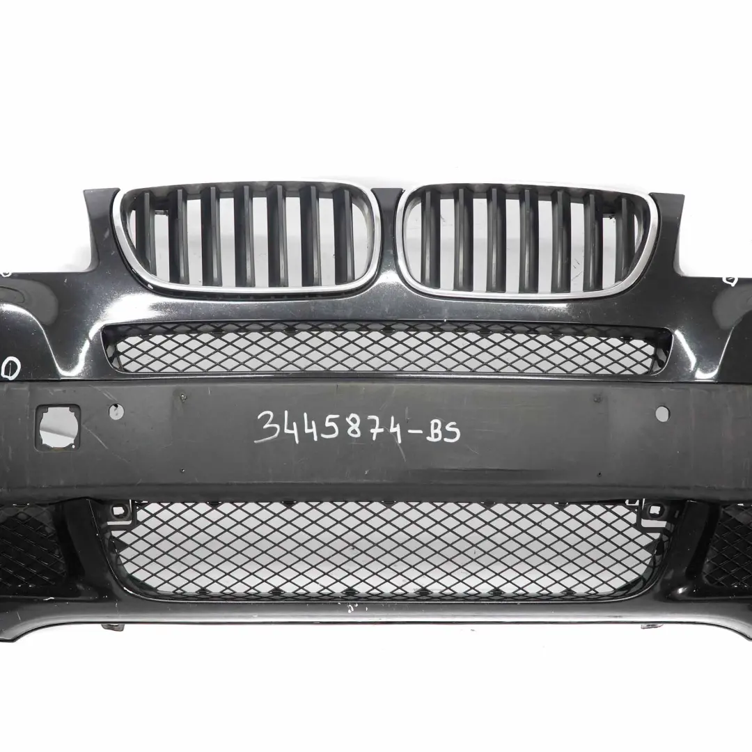 Front Bumper BMW X3 E83 LCI Complete Trim Panel PDC Black Sapphire Metallic 475 to with Part number 3445874 Front Bumper BMW X3 E83 LCI Complete Trim Panel PDC Black Sapphire Metallic 475 - SKU 3445874-BS - Part number 3445874