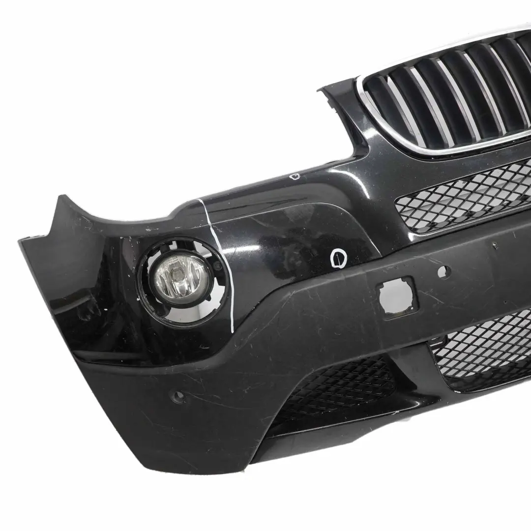Front Bumper BMW X3 E83 LCI Complete Trim Panel PDC Black Sapphire Metallic 475 to with Part number 3445874 Front Bumper BMW X3 E83 LCI Complete Trim Panel PDC Black Sapphire Metallic 475 - SKU 3445874-BS - Part number 3445874