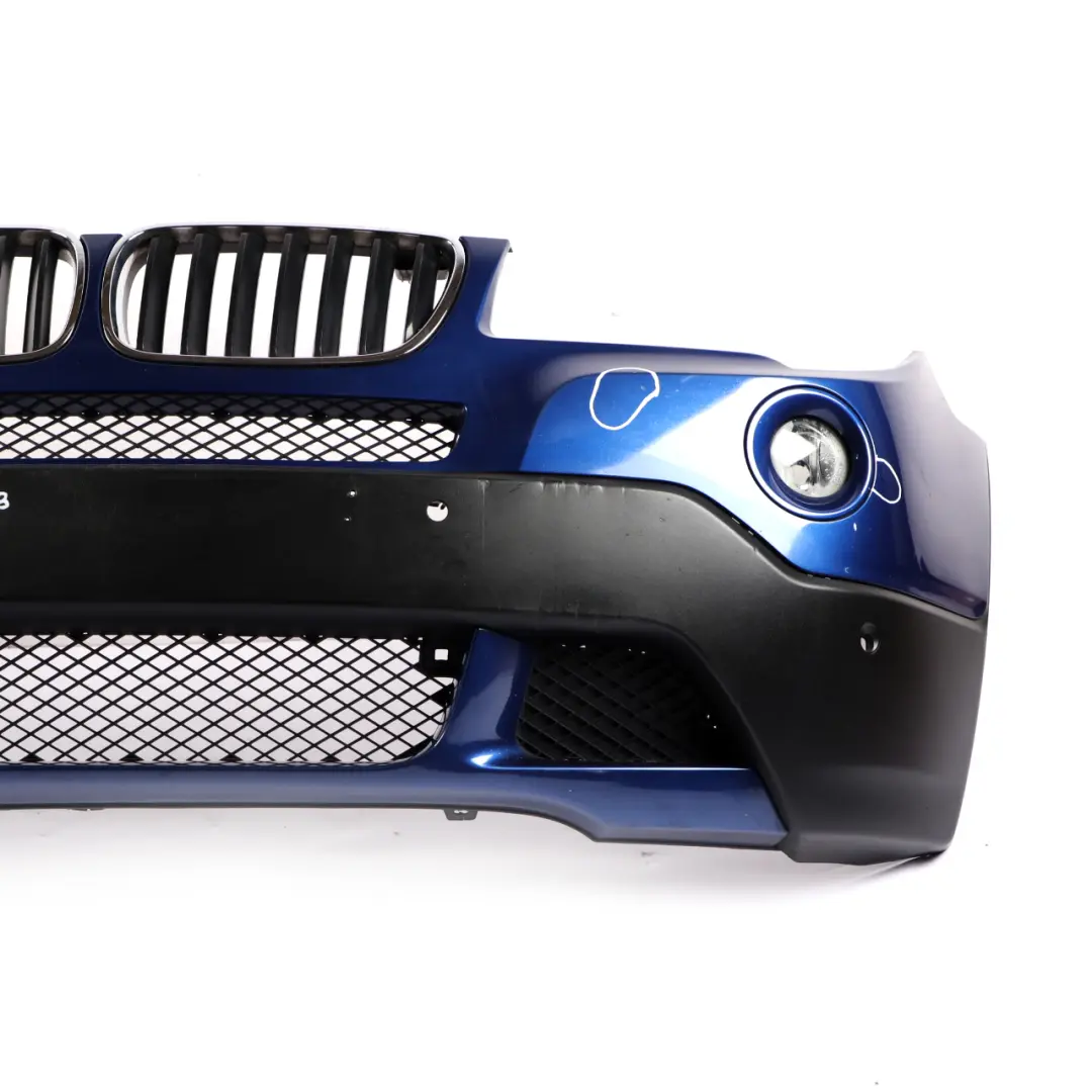 Front Bumper Trim Panel PDC Montegoblau Blue Metallic - A51 to BMW X3 E83 LCI with Part number 3445874 BMW X3 E83 LCI Front Bumper Trim Panel PDC Montegoblau Blue Metallic - A51 - SKU 3445874-MTB - Part number 3445874
