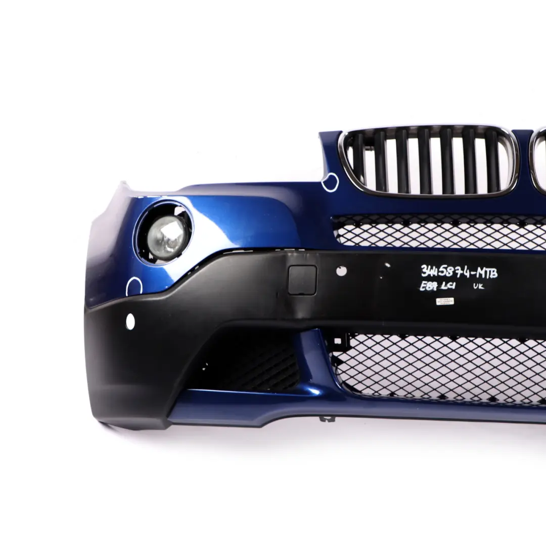 Front Bumper Trim Panel PDC Montegoblau Blue Metallic - A51 to BMW X3 E83 LCI with Part number 3445874 BMW X3 E83 LCI Front Bumper Trim Panel PDC Montegoblau Blue Metallic - A51 - SKU 3445874-MTB - Part number 3445874