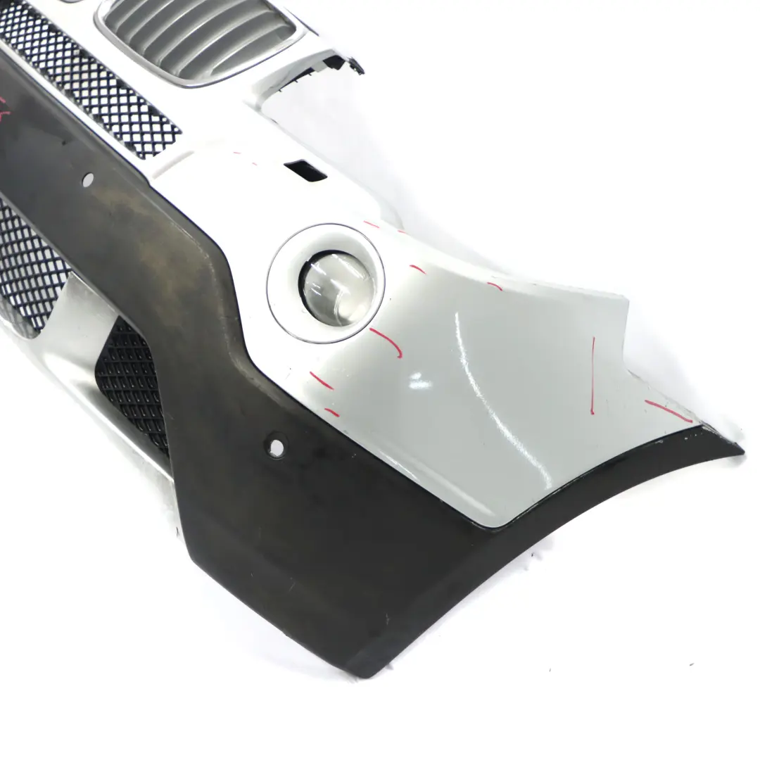 BMW X3 E83 LCI Complete Front Bumper PDC Titansilber Titan Silver - 354 - SKU 3445874-TS - Part number 3445874