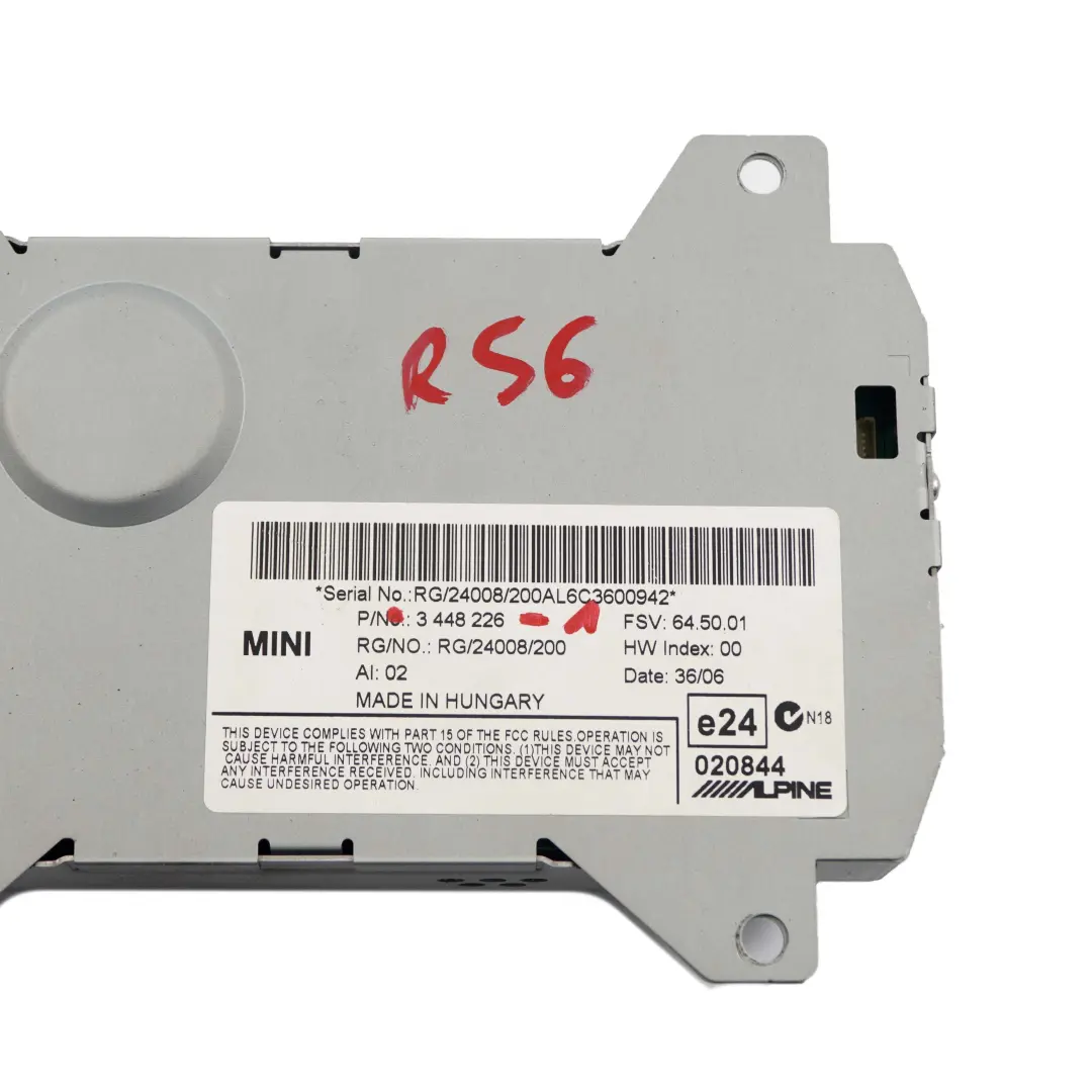  Navigation Anziege Bildschirm Mini R55 R56 Kombi Instrument Tacho - SKU 3448226-1 - Teilenummer 3448226