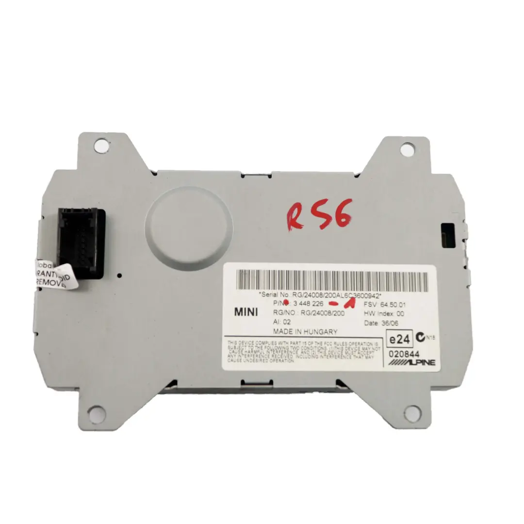 Navigation Display Screen Mini R55 R56 Instrument Cluster Speedo to with Part number 3448226 Navigation Display Screen Mini R55 R56 Instrument Cluster Speedo - SKU 3448226-1 - Part number 3448226