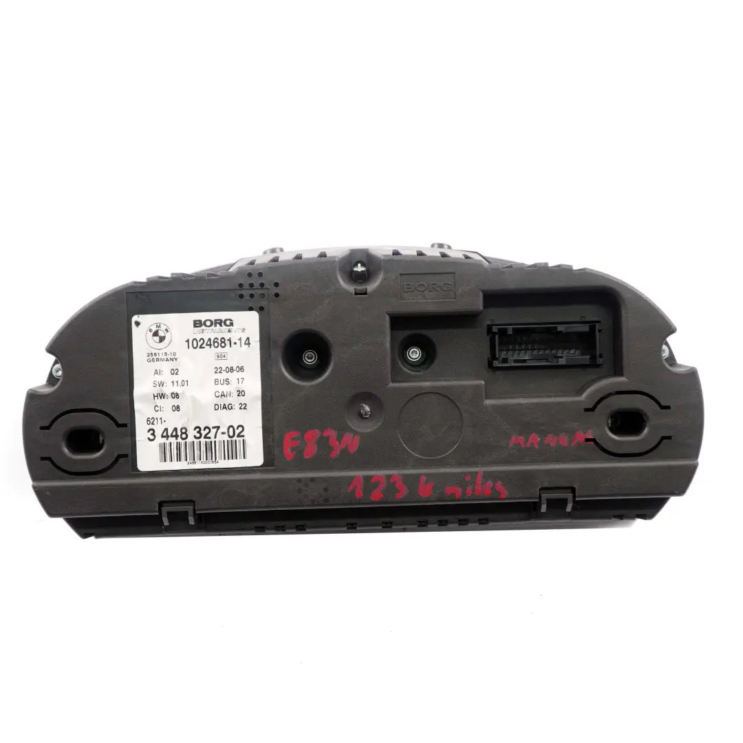 BMW X3 E83 LCI Instrument Cluster Speedo Clocks Diesel Manual - SKU 3448327 - Part number 3448327