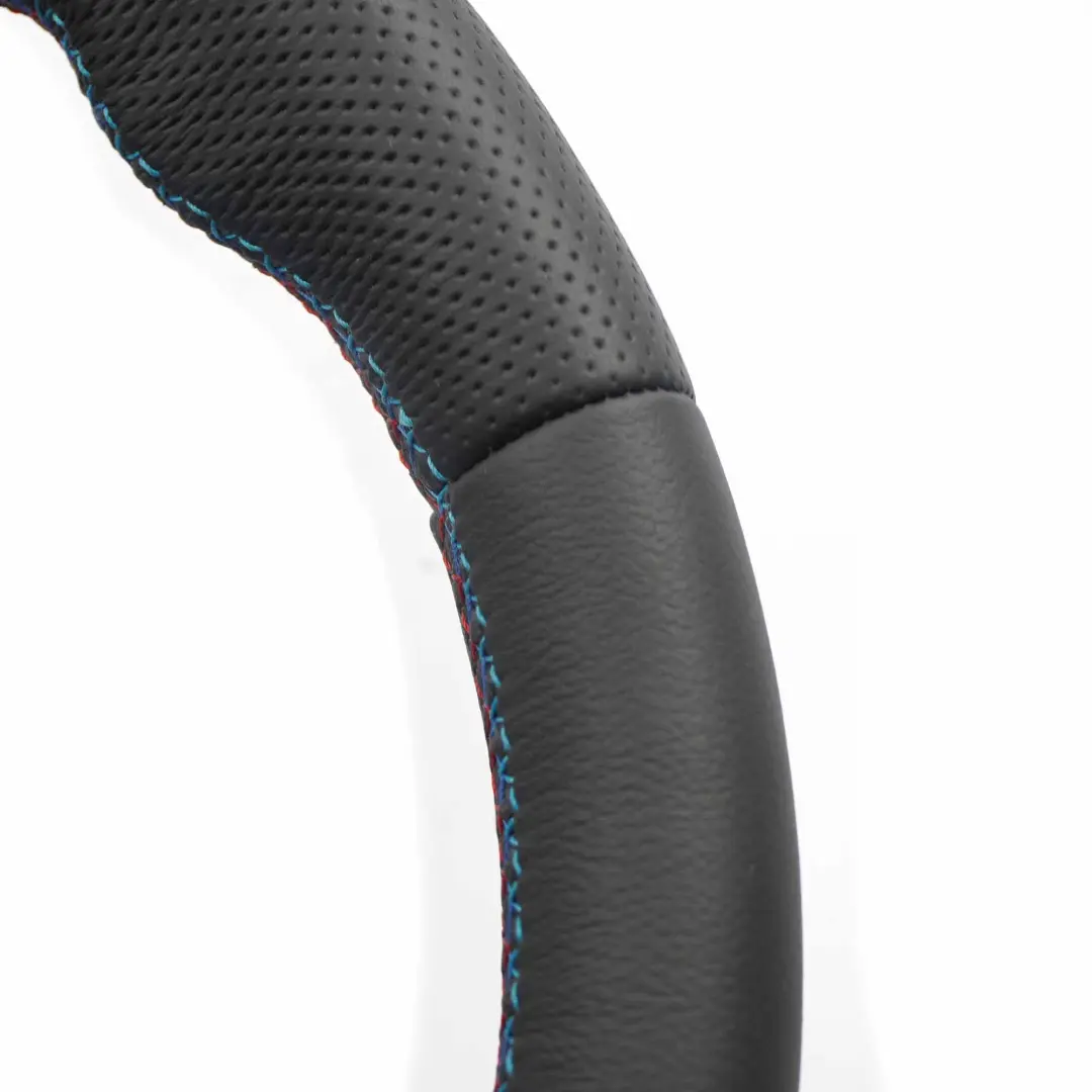 Nuova Pelle Nera M-Sport Volante M-tricolori fili per BMW X3 Serie E83 con numero di parte 3448451 BMW X3 Serie E83 Nuova Pelle Nera M-Sport Volante M-tricolori fili - SKU 3448451-1 - Numero di parte 3448451