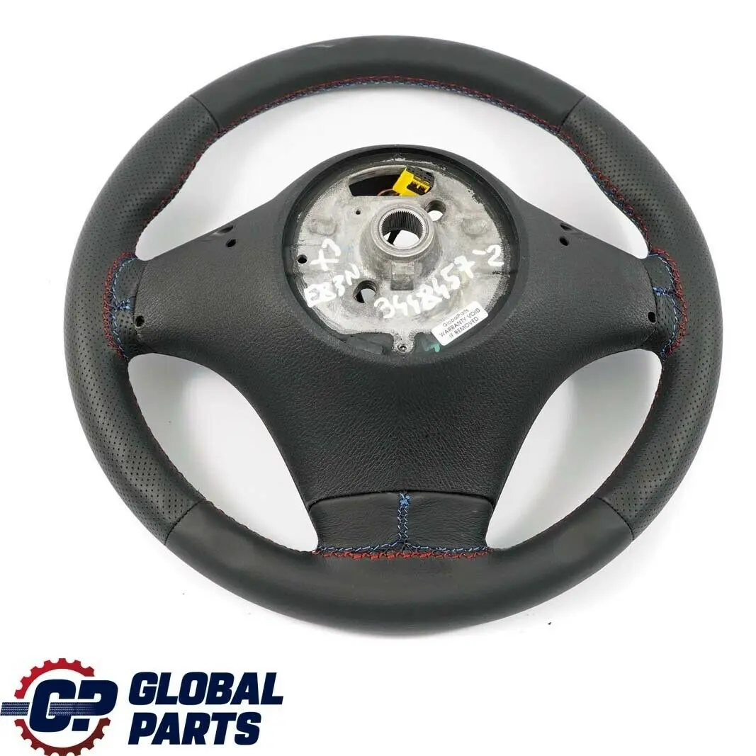 BMW X3 Series E83 LCI E83N NEW Black Leather Sport Steering Wheel M-tricoloured - SKU 3448457-2 - Part number 3448457