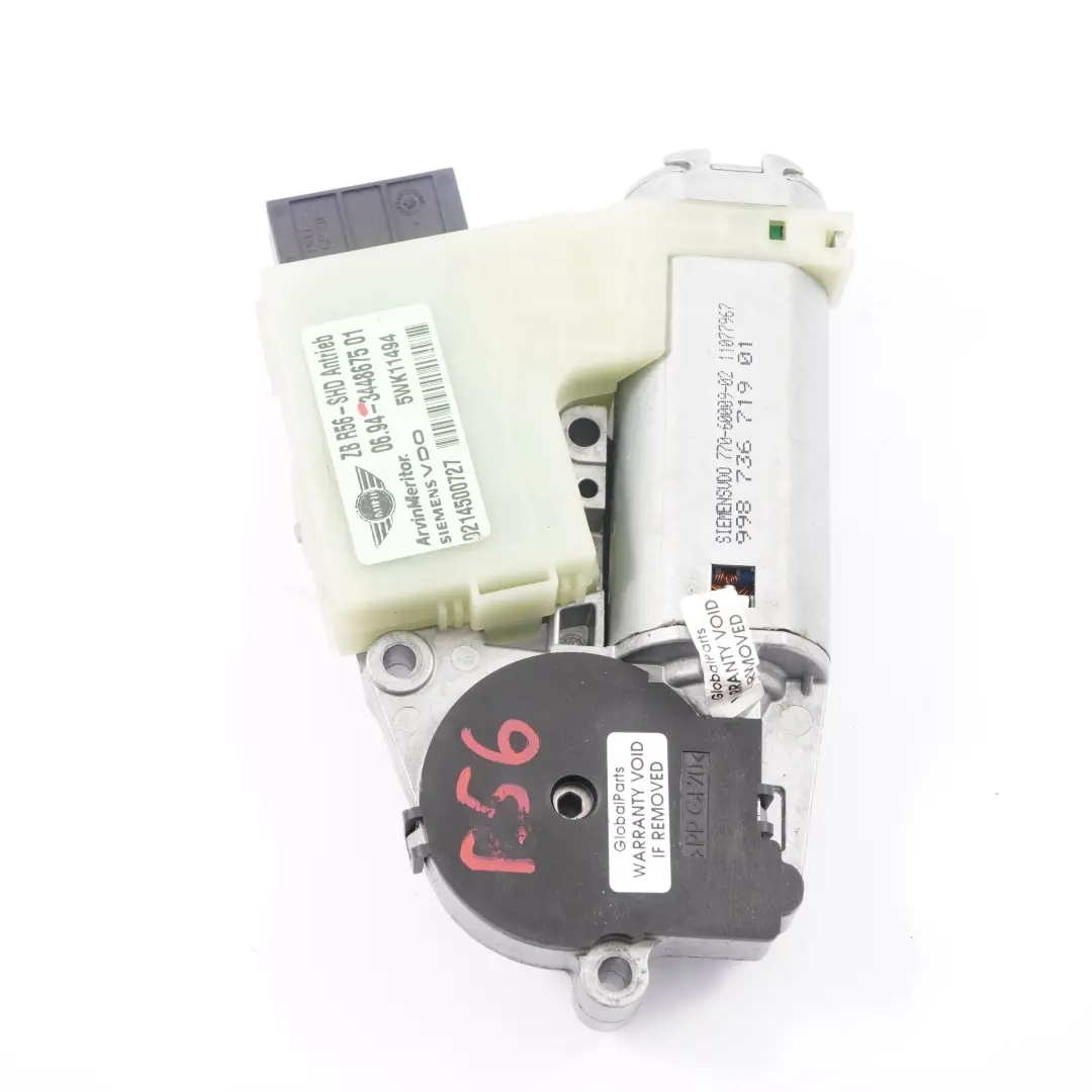 Moteur D'Entraînement De Toit Ouvrant Mini Cooper R55 R56 R60 R61 Panoramique pour à propos du numéro de pièce 3448675 Moteur D'Entraînement De Toit Ouvrant Mini Cooper R55 R56 R60 R61 Panoramique - SKU 3448675 - Numéro de pièce 3448675