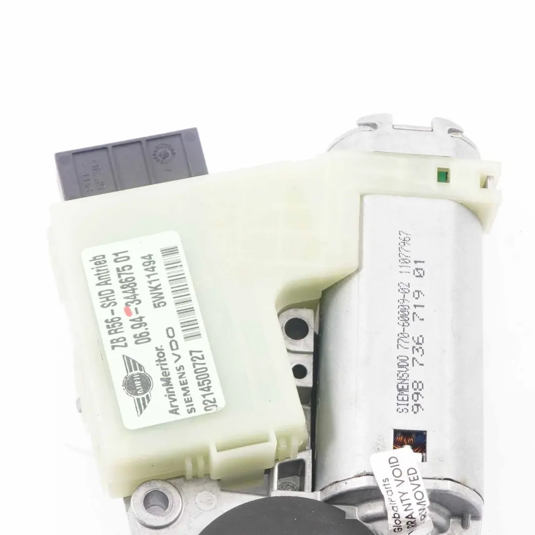 Moteur D'Entraînement De Toit Ouvrant Mini Cooper R55 R56 R60 R61 Panoramique pour à propos du numéro de pièce 3448675 Moteur D'Entraînement De Toit Ouvrant Mini Cooper R55 R56 R60 R61 Panoramique - SKU 3448675 - Numéro de pièce 3448675