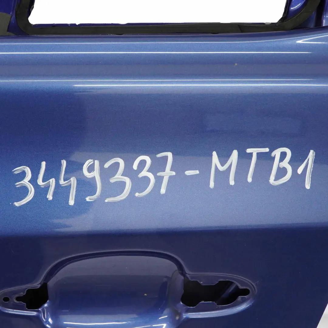 Drzwi Lewe Tylne Tył Montegoblau - A51 do BMW E83 X3 o numerze 3449337 BMW E83 X3 Drzwi Lewe Tylne Tył Montegoblau - A51 - SKU 3449337-MTB1 - Numer Części 3449337