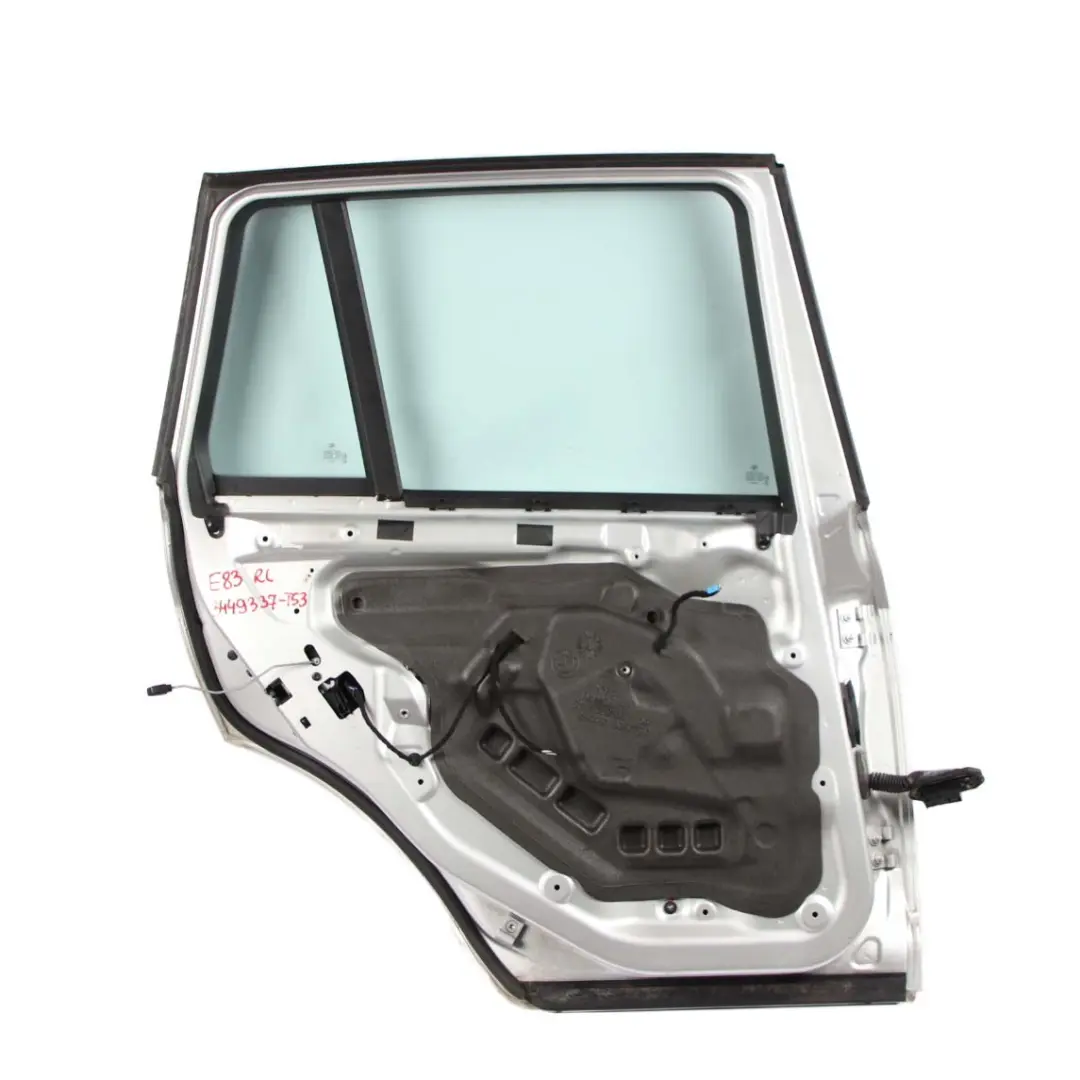 Door Rear Left N/S Titansilber Titan Silver Metallic - 354 to BMW X3 E83 with Part number 3449337 BMW X3 E83 Door Rear Left N/S Titansilber Titan Silver Metallic - 354 - SKU 3449337-TS3 - Part number 3449337