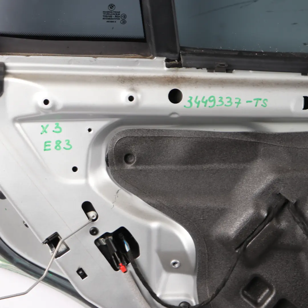 BMW X3 E83 Door Rear Left N/S Titansilber Silver Metallic - 354 - SKU 3449337-TS - Part number 3449337