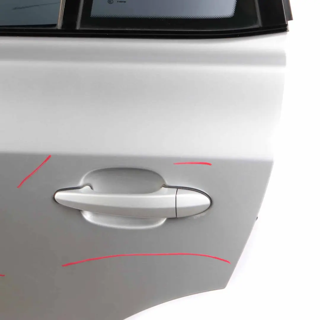 Door Rear Left N/S Titansilber Silver Metallic - 354 to BMW X3 E83 with Part number 3449337 BMW X3 E83 Door Rear Left N/S Titansilber Silver Metallic - 354 - SKU 3449337-TS - Part number 3449337