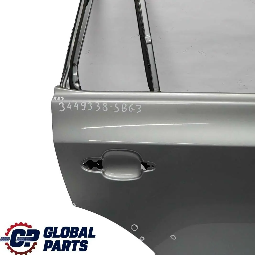 Door Rear Right O/S Silbergrau Silver Grey Metallic - A08 to BMW X3 Series E83 3 with Part number 3449338 BMW X3 Series E83 3 Door Rear Right O/S Silbergrau Silver Grey Metallic - A08 - SKU 3449338-SBG3 - Part number 3449338