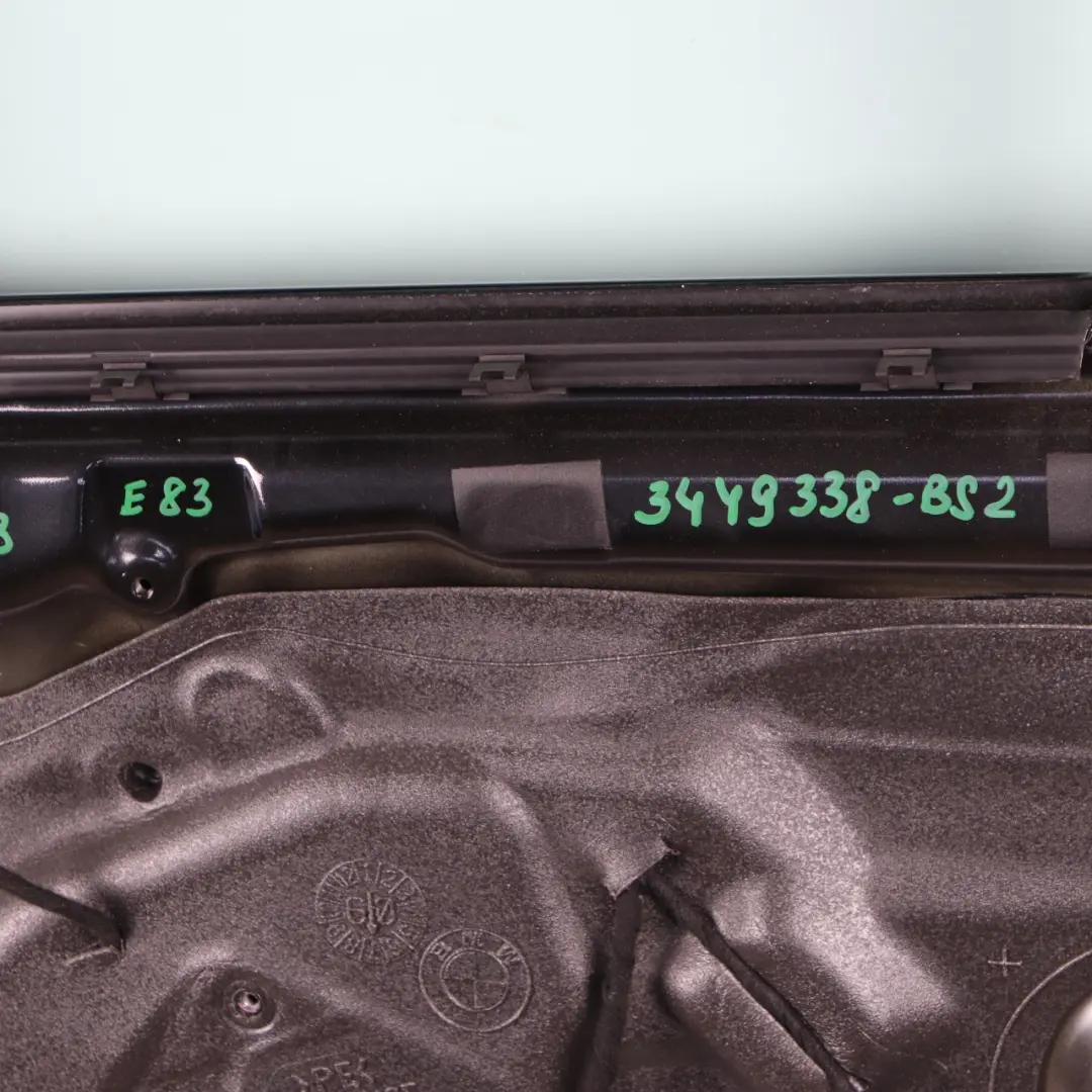 Door Rear Right O/S Black Sapphire Metallic - 475 to BMW X3 E83 with Part number 3449338 BMW X3 E83 Door Rear Right O/S Black Sapphire Metallic - 475 - SKU 3449338-BS2 - Part number 3449338