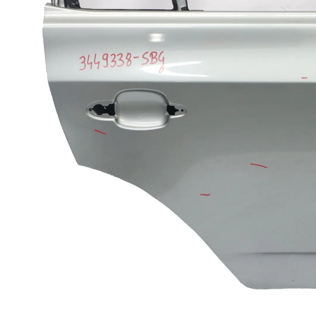 Puerta Trasera Derecha Silbergrau Gris Plata Metalizado - A08 para BMW X3 E83 con número de pieza 3449338 BMW X3 E83 Puerta Trasera Derecha Silbergrau Gris Plata Metalizado - A08 - SKU 3449338-SBG - Número de pieza 3449338