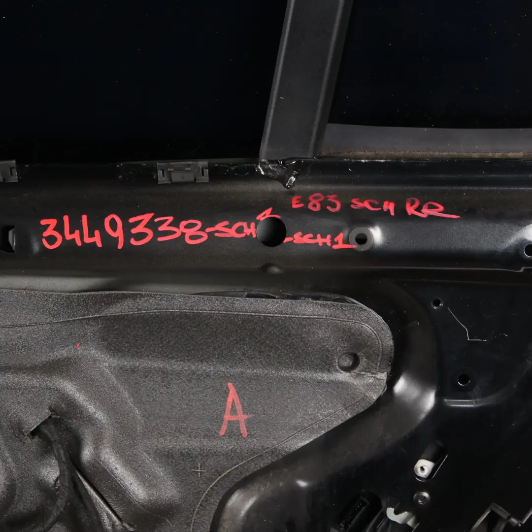 Door Rear Right O/S Schwarz 2 Black - 668 to BMW X3 E83 with Part number 3449338 BMW X3 E83 Door Rear Right O/S Schwarz 2 Black - 668 - SKU 3449338-SCH1 - Part number 3449338