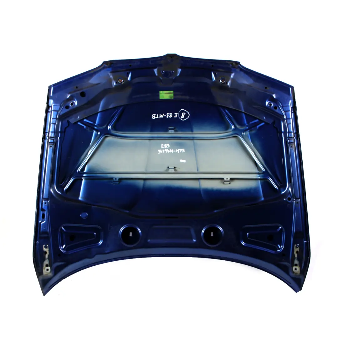 Hood Bonnet Cover Panel Montegoblau Montego Blue Metallic - A51 to BMW X3 E83 with Part number 3449411 BMW X3 E83 Hood Bonnet Cover Panel Montegoblau Montego Blue Metallic - A51 - SKU 3449411-MTB - Part number 3449411
