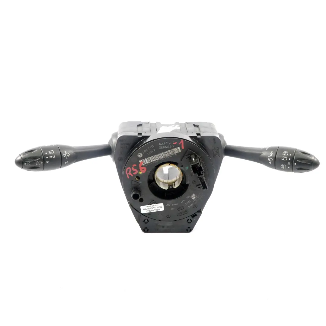 Steering Column Switch Cluster Wiper Stalk Xenon to Mini Cooper R56 with Part number 3449456 Mini Cooper R56 Steering Column Switch Cluster Wiper Stalk Xenon - SKU 3449456-2 - Part number 3449456