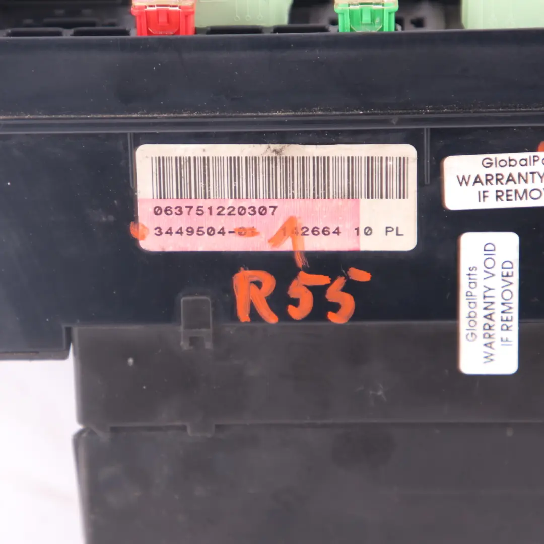 Fuse Box Electrical System Distribution Box to Mini R55 R56 with Part number 3449504 Mini R55 R56 Fuse Box Electrical System Distribution Box - SKU 3449504-1 - Part number 3449504