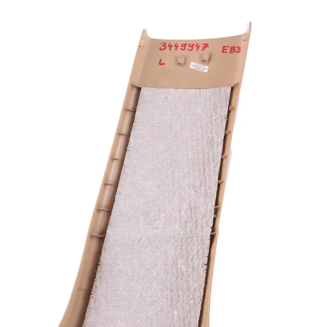 B-column Bottom Trim Left N/S Sand Beige 3416073 to BMW X3 Series E83 LCI Cover with Part number 3449947 BMW X3 Series E83 LCI Cover B-column Bottom Trim Left N/S Sand Beige 3416073 - SKU 3449947 - Part number 3449947