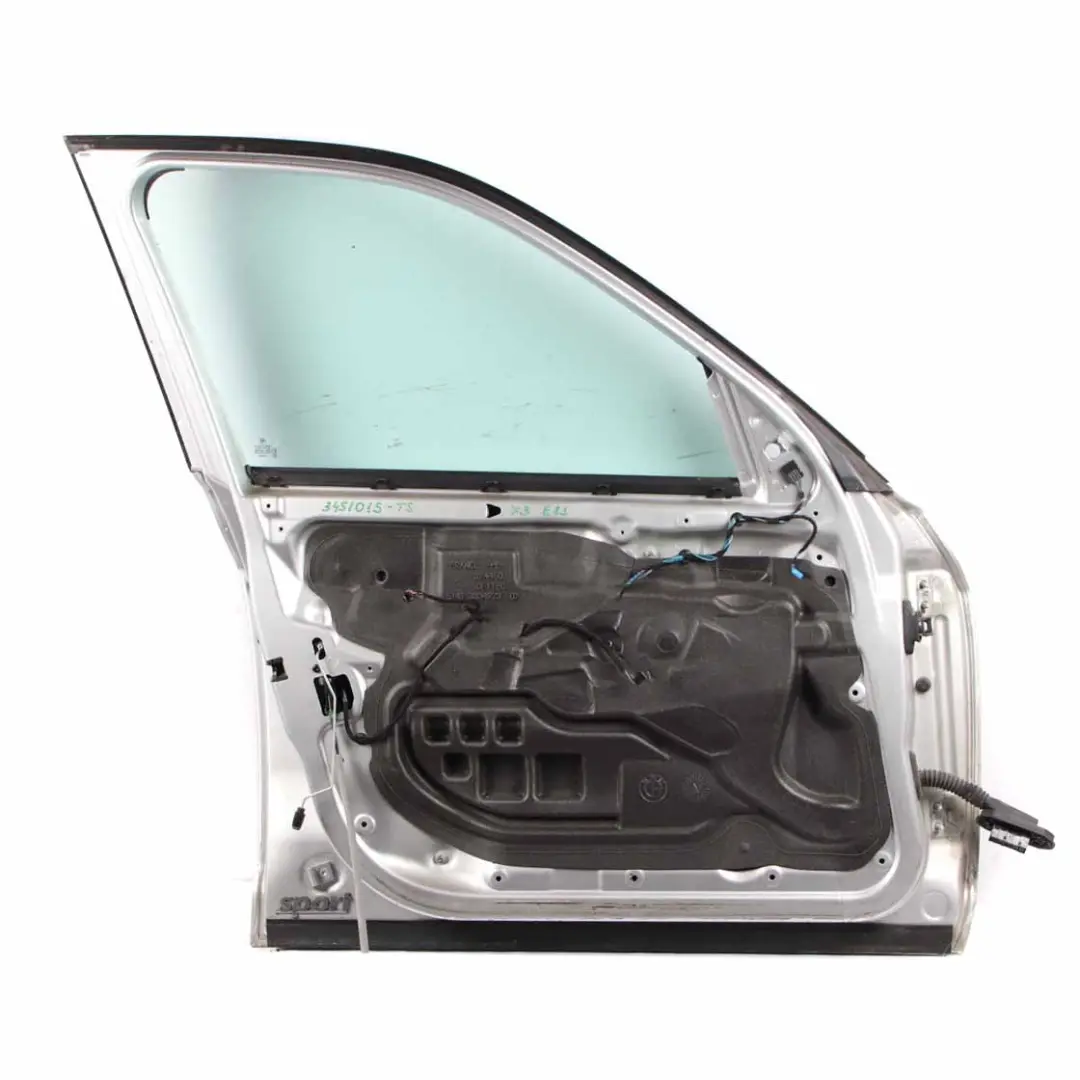Door Front Left N/S Titansilber Titan Silver Metallic - 354 to BMW X3 E83 with Part number 3451015 BMW X3 E83 Door Front Left N/S Titansilber Titan Silver Metallic - 354 - SKU 3451015-TS - Part number 3451015