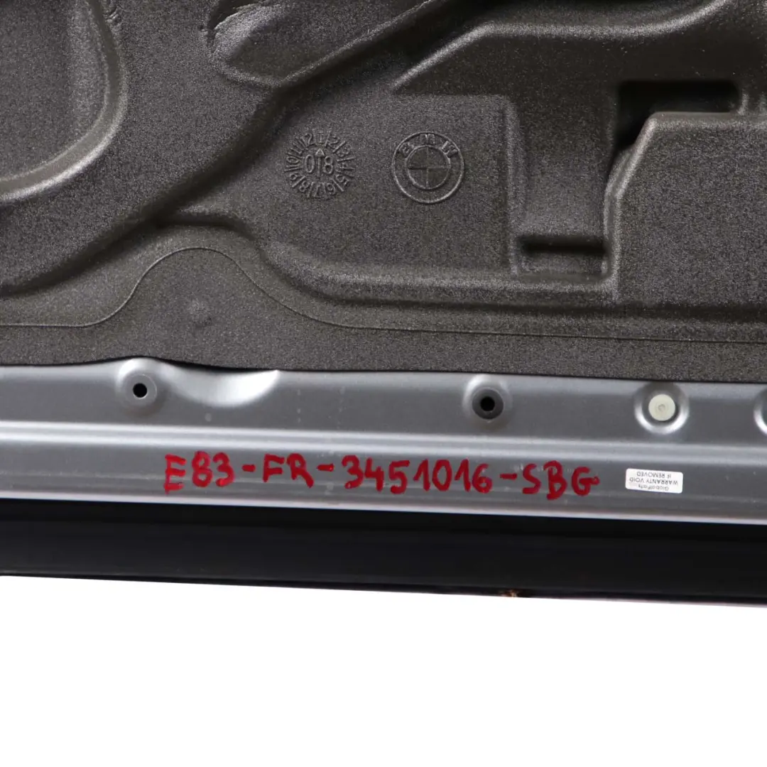Door Front Right O/S Silbergrau Silver Grey Metallic - A08 to BMW X3 E83 2 with Part number 3451016 BMW X3 E83 2 Door Front Right O/S Silbergrau Silver Grey Metallic - A08 - SKU 3451016-SBG2 - Part number 3451016