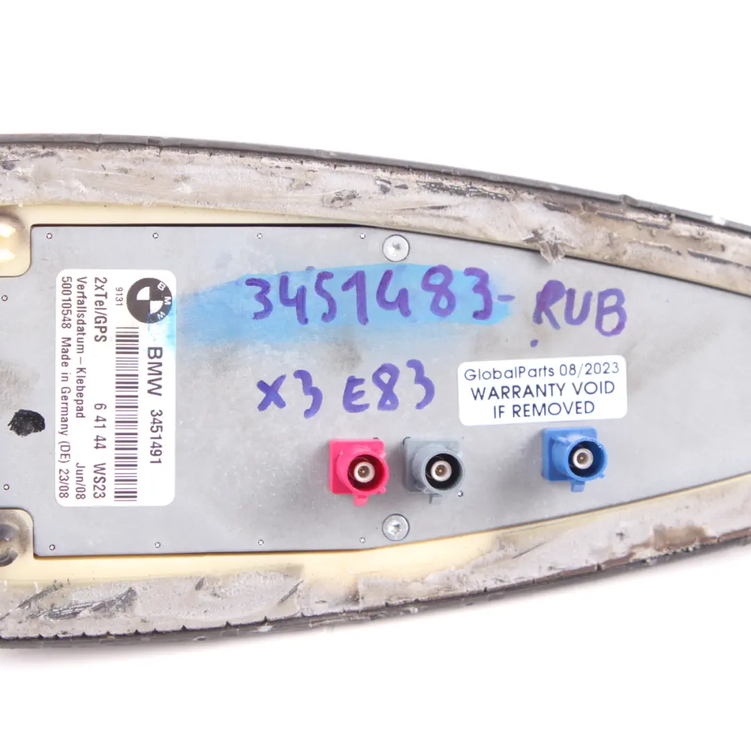 Rekin Obudowa Anteny Antena Czarna Rubinschwarz do BMW X3 E83 o numerze 3451483 BMW X3 E83 Rekin Obudowa Anteny Antena Czarna Rubinschwarz - SKU 3451483-RUB - Numer Części 3451483