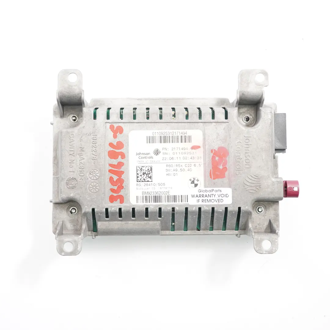 Mini R55 R56 Panel Instrumentos Velocimetro Pantalla De Navegacion 2171494 - SKU 3451496-5 - Número de pieza 3451496