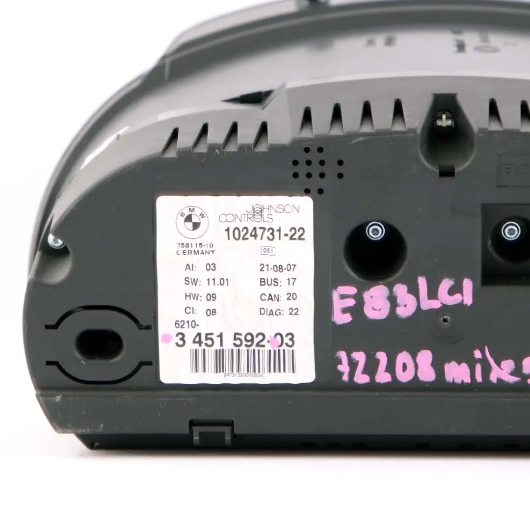  Instrument Cluster BMW X3 E83 2.5si 3.0si Petrol Speedo Clocks - SKU 3451592 - Part number 3451592