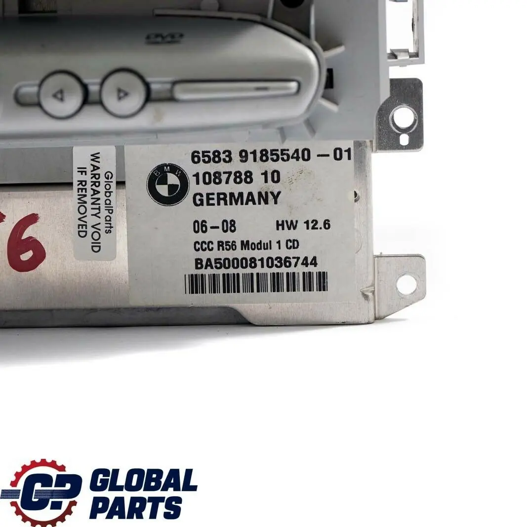 BMW Mini Cooper R55 R56 R57 CCC CD DVD Navigation Sat Nav Head Unit 9185540 - SKU 3452071-1 - Part number 3452071