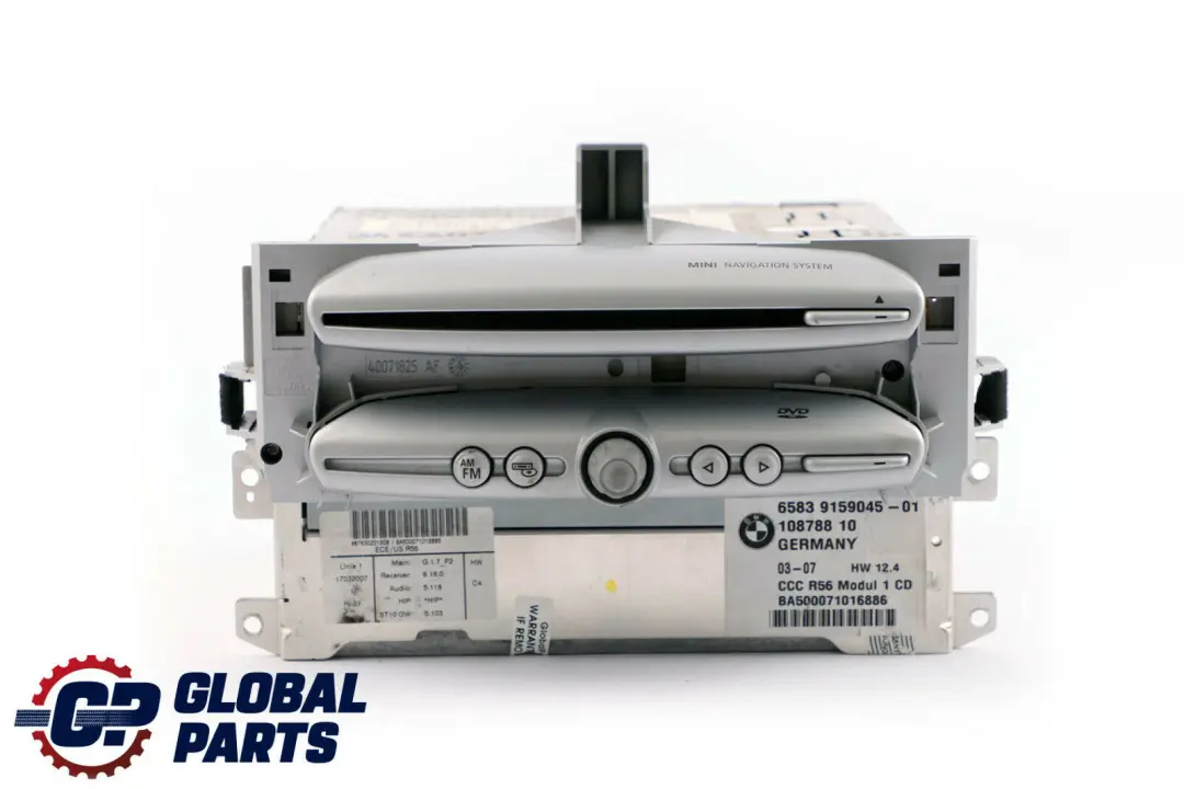 BMW Mini Cooper R55 R56 R57 CCC CD DVD Navigation Sat Nav Head Unit - SKU 3452071 - Part number 9138452