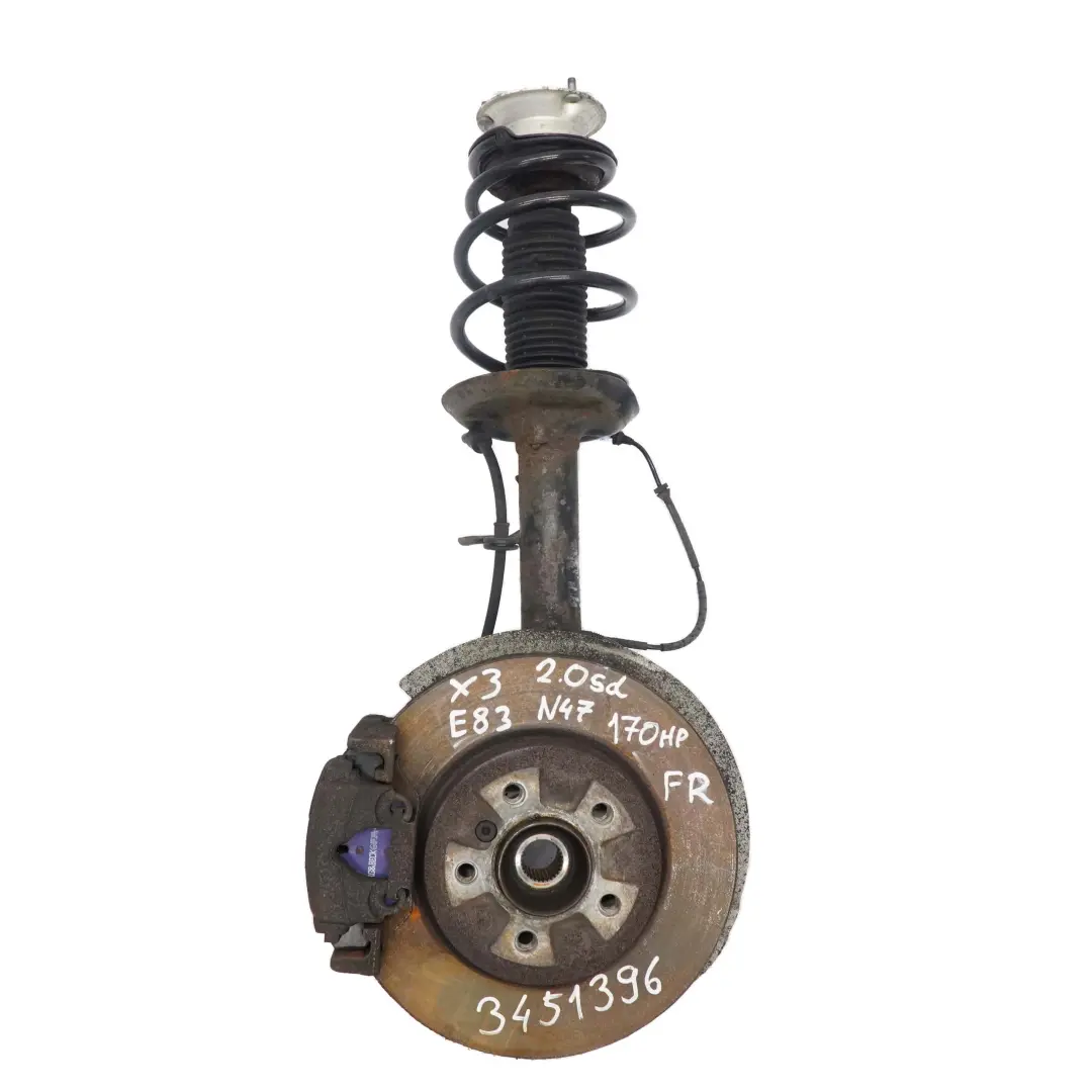 BMW X3 E83 LCI 2.0d N47 Federbein Schwenklager Bremsscheibe Vorne Rechts - SKU 3453524 - Teilenummer 3453524