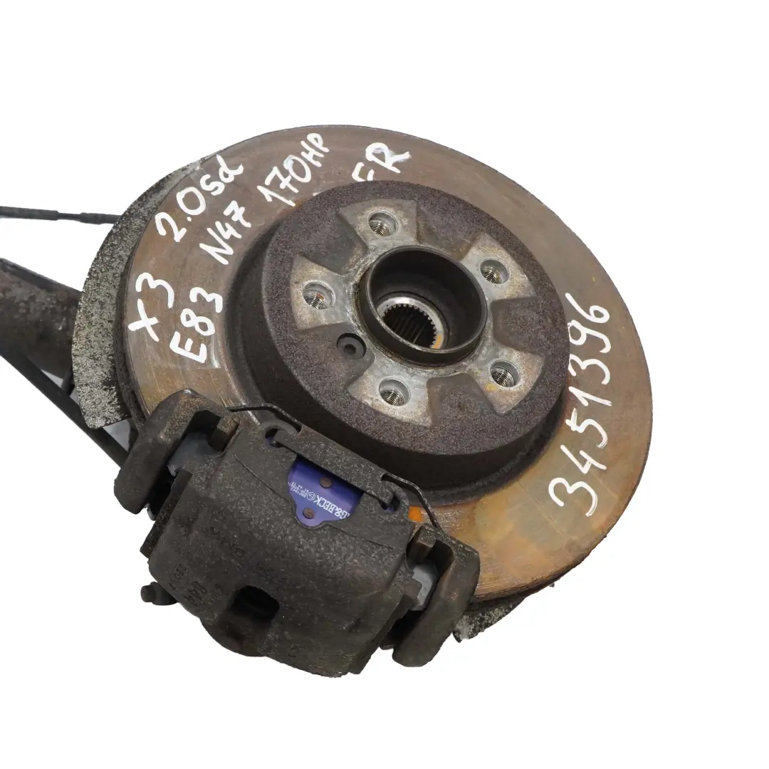 BMW X3 E83 2.0d N47 anteriore destra sospensione sportiva gamba puntone freno - SKU 3453524 - Numero di parte 3453524