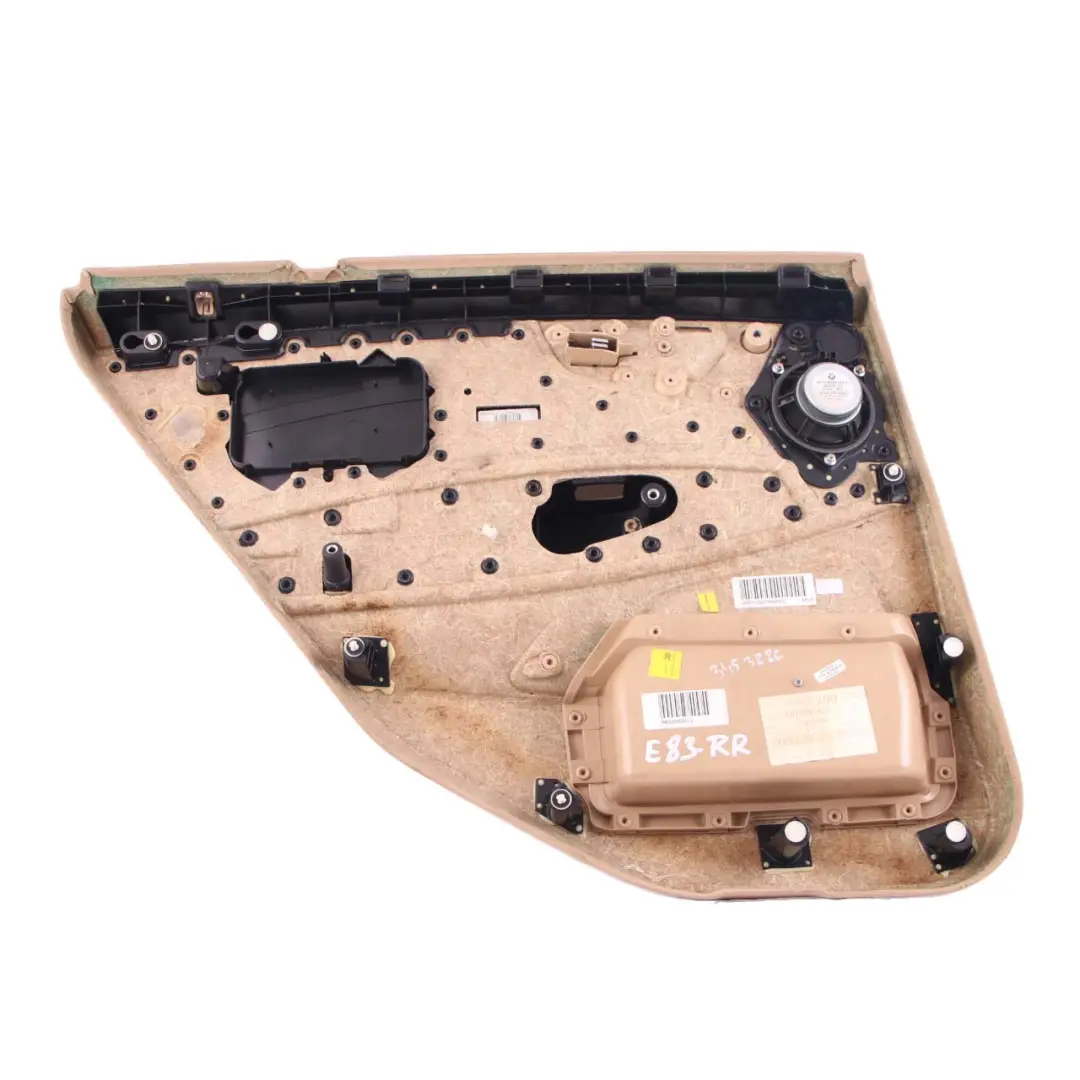 Door Card Trim Rear Right O/S Lining Leather Sand Beige to BMW X3 E83 LCI with Part number 3453886 BMW X3 E83 LCI Door Card Trim Rear Right O/S Lining Leather Sand Beige - SKU 3453886 - Part number 3453886