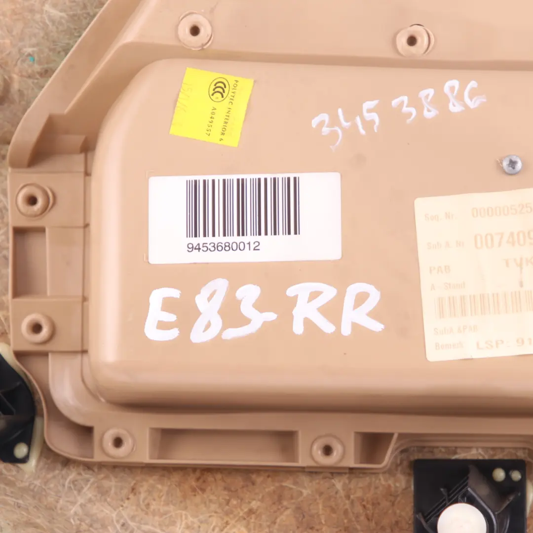 Door Card Trim Rear Right O/S Lining Leather Sand Beige to BMW X3 E83 LCI with Part number 3453886 BMW X3 E83 LCI Door Card Trim Rear Right O/S Lining Leather Sand Beige - SKU 3453886 - Part number 3453886