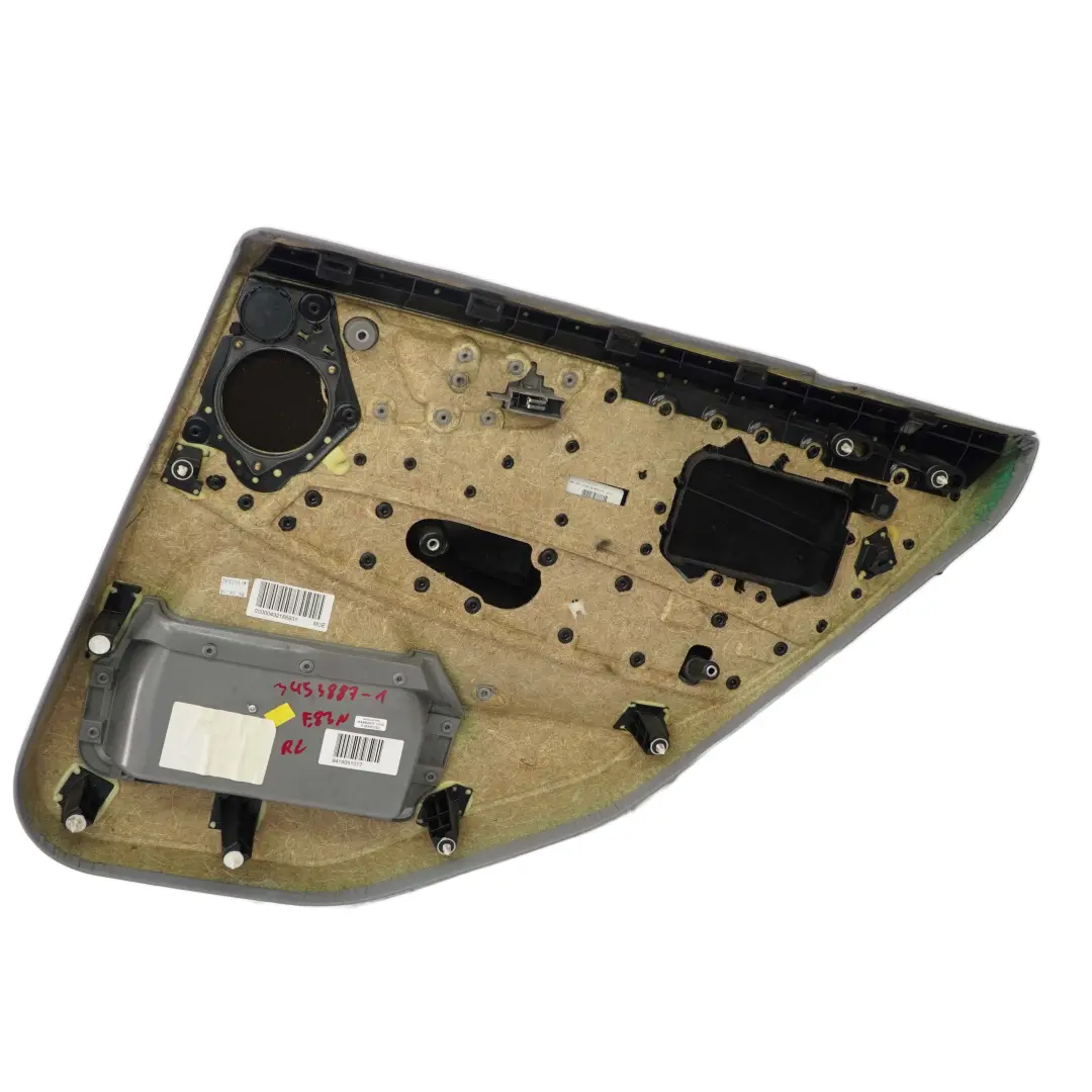 Left N/S Door Card Lining Trim Leather Grey to BMW X3 E83 LCI Rear with Part number 3453887 BMW X3 E83 LCI Rear Left N/S Door Card Lining Trim Leather Grey - SKU 3453887-1 - Part number 3453887