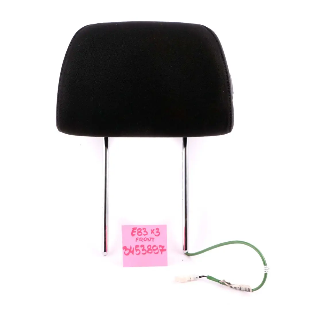 Front Seat Left Right N/O/S Headrest Cloth Twill Anthracite to BMW X3 E83 LCI with Part number 3453897 BMW X3 E83 LCI Front Seat Left Right N/O/S Headrest Cloth Twill Anthracite - SKU 3453897 - Part number 3453897