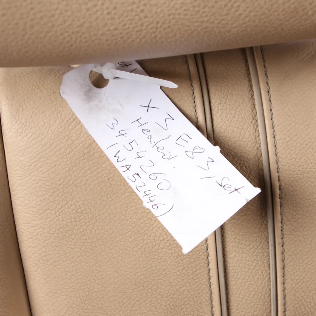 Heated Leather Nevada Beige Set Interior Seats Seat to BMW X3 E83 LCI with Part number 3454260 BMW X3 E83 LCI Heated Leather Nevada Beige Set Interior Seats Seat - SKU 3454260 - Part number 3454260