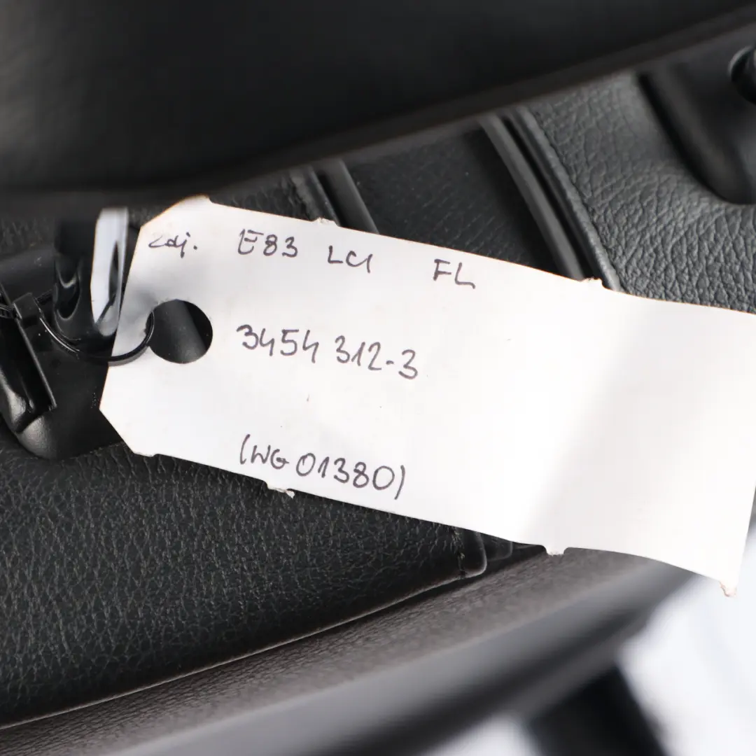 Série E83 LCI Siège Avant Gauche En Cuir Noir Nevada pour BMW X3 à propos du numéro de pièce 3454312 BMW X3 Série E83 LCI Siège Avant Gauche En Cuir Noir Nevada - SKU 3454312-3 - Numéro de pièce 3454312