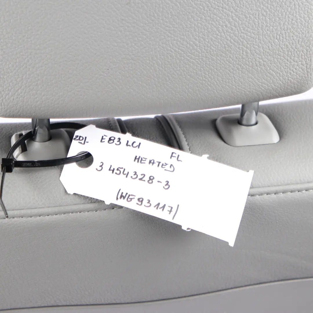Front Seat BMW X3 E83 Sport Heated Left N/S Interior Leather Nevada Grey to with Part number 3454328 Front Seat BMW X3 E83 Sport Heated Left N/S Interior Leather Nevada Grey - SKU 3454328-3 - Part number 3454328