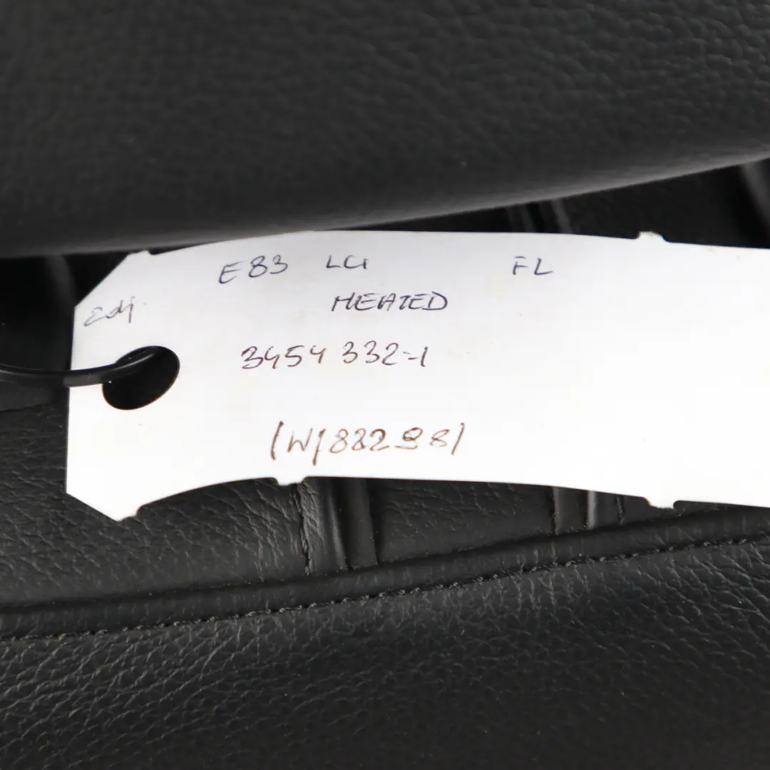  Siège Avant BMW X3 E83 LCI Gauche Chauffé Intérieur Sport Cuir Nevada Noir - SKU 3454332-1 - Numéro de pièce 3454332