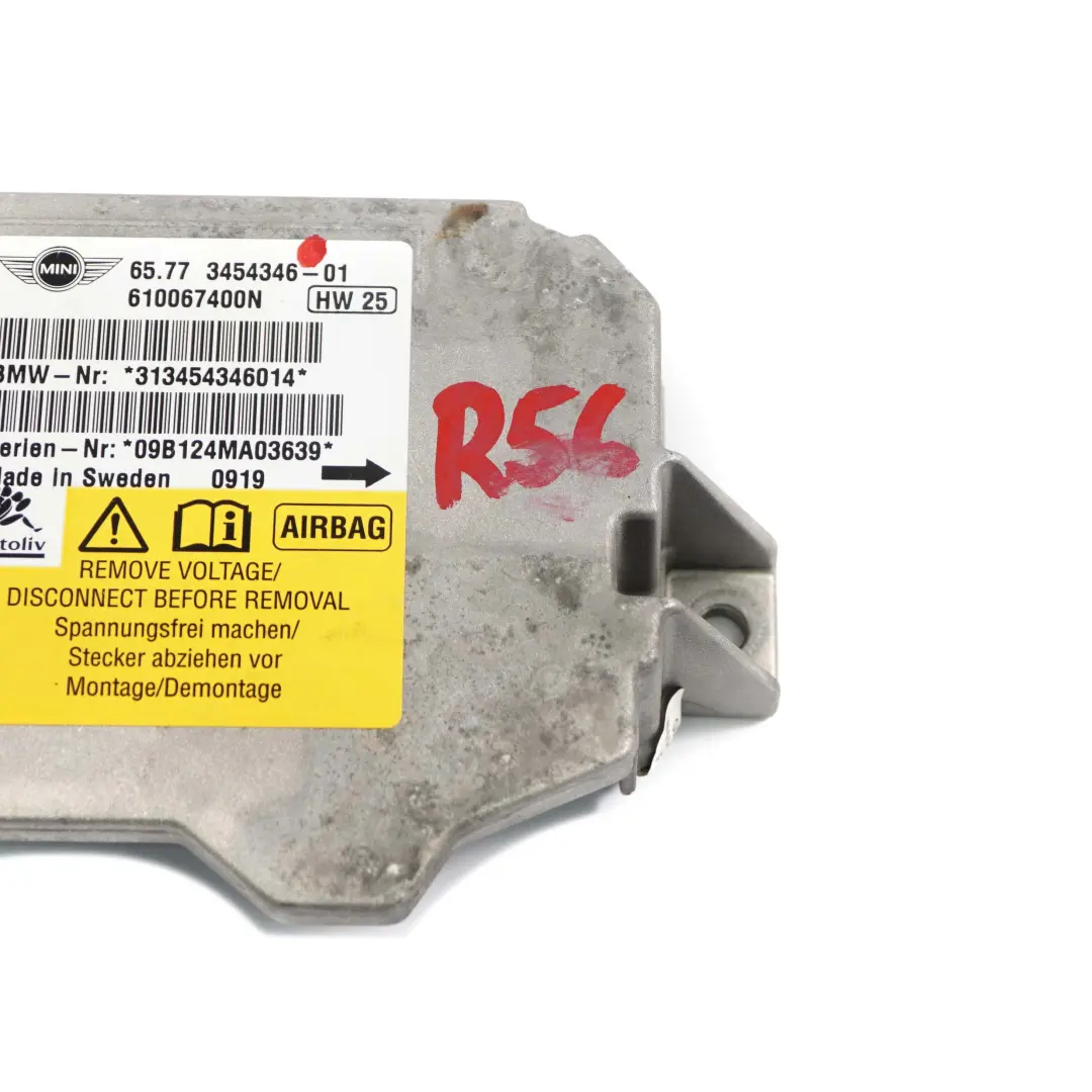 Mini Cooper One R55 R56 R58 R60 R61 Airbag ECU Control Module - SKU 3454346 - Part number 3454346