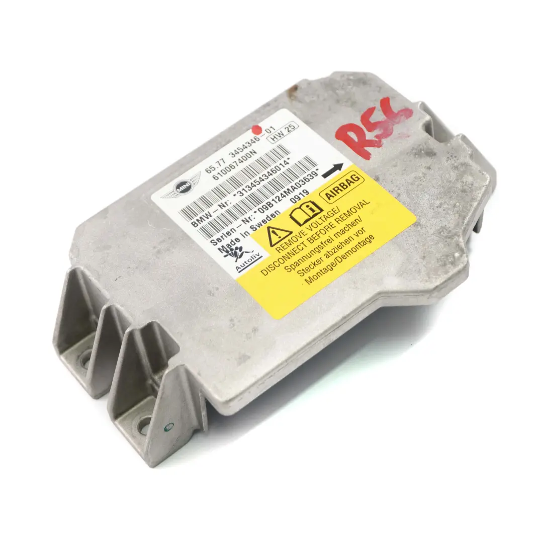 Mini Cooper One R55 R56 R58 R60 R61 Airbag ECU Control Module - SKU 3454346 - Part number 3454346